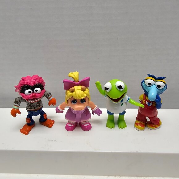 Disney Muppet Babies Sesame Street 4 Figures Ms Piggy Kermit Frog Gonzo Animal - Picture 10 of 16